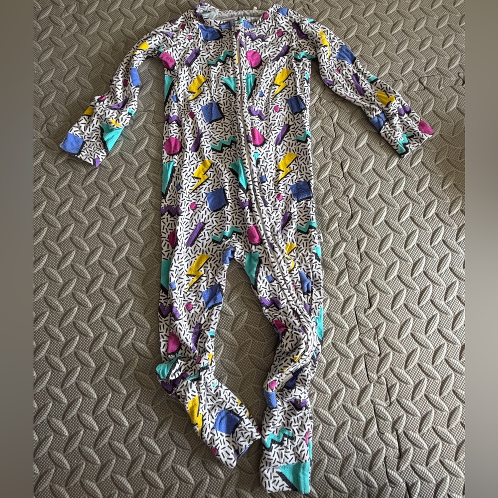 Vibrant Patterned Kids Pajama Footies